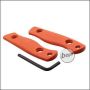 BE-X Griffschalen Set für Outdoormesser "Hersir" - orange (2 Stück)