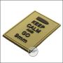 BE-X 3D Rubber Patch "Go 9mm", with Hook & Loop - TAN