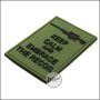 BE-X 3D Abzeichen "Embrace the Recoil", aus Hartgummi, mit Klett - olive