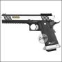 WE HiCapa 6" Custom GBB -bicolor / golden Barrel- inkl. Reddot Mount "Upgrade Version" mit Begadi Stainless Efficiency Ventil, CNC Alu Pistonhead, Koffer & Maintenance Kit (frei ab 18 J.)