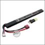 Begadi "AMAX" LiPo Akku 7,4V 1300mAh 25C Slim / AK Single Stick mit Dean & Adapter auf Mini TAM -weiß-