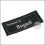Aufnäher "Sponsored by Begadi", neue Version - schwarz