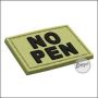 BE-X 3D Abzeichen "NO PEN" aus Hartgummi, mit Klett