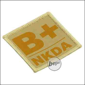 BE-X Blutgruppen Aufnäher "B, pos. - NKDA" - TAN