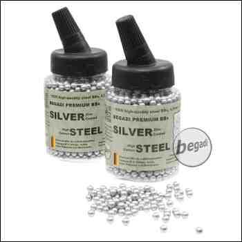 3.000 BEGADI Stahl BBs 4,5mm - silberfarben - in Feeder