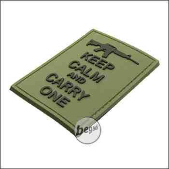 BE-X 3D Abzeichen "Carry an M4", aus Hartgummi, mit Klett - olive