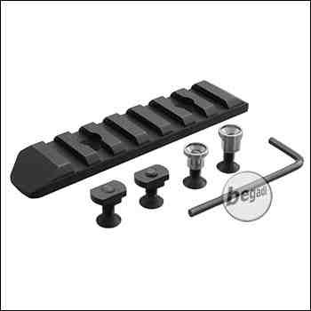 Begadi Metall Rail für M-LOK & Keymod, 7 Slot -schwarz-