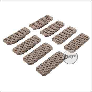 Begadi Rail Cover Set "Type 3", flach, für M-LOK, 8 Stück -TAN-