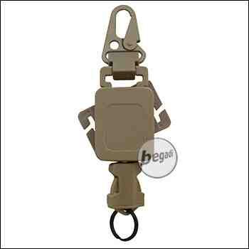 BEGADI Multi Lanyard, mit automatischem Rückzug, 43cm lang -TAN-