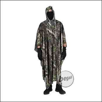 BE-X "Natural Blind© 3D" Tarnponcho aus Netzgewebe, 260cm x 140cm – grün