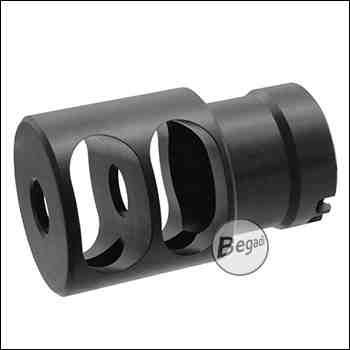 Begadi "DTK-2 Style" Stahl Flashhider mit Adapter (24mm CW + 14mm CCW)  