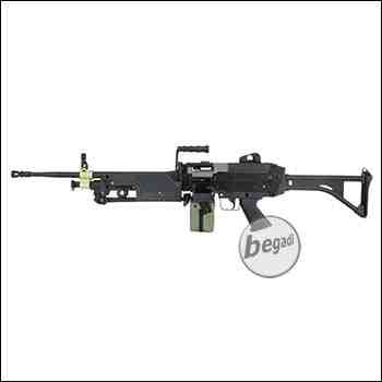 A&K M249 MK1 Upgrade LMG AEG, Stahlblech Version -schwarz- < 0,5 J.