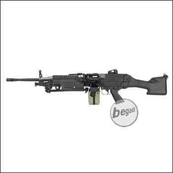 A&K M249 MK2 Upgrade LMG AEG, Nylon Version mit PRO HopUp, schwarz < 0,5 J.