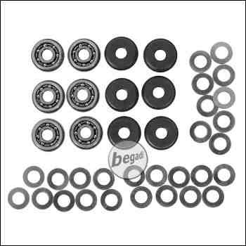 RED DRAGON 8mm Ball Bearings + CNC Steel Bushings Set for S-AEGs - incl.shims