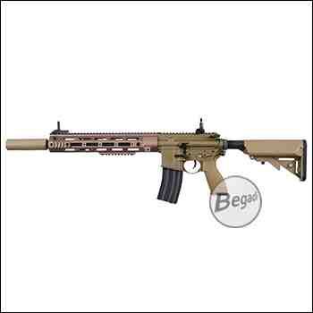 E&C SMR16 14,5" Carbine -GEN.4- S-AEG mit Begadi CORE EFCS / Mosfet, PRO HopUp & QD Silencer - RAL (frei ab 18 J.)
