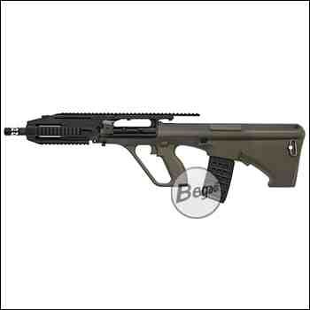 JG S77 A3 "Begadi Upgrade Gen. 2" S-AEG mit Nylon Schaft, Mamba Motor, Pro HopUp und Begadi CORE EFCS / Mosfet -olive- (frei ab 18 J.)