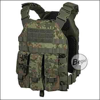 Begadi Plate Carrier "LIGHTWEIGHT" (Set inklusive SAPI Dummys), flecktarn - Größe XL