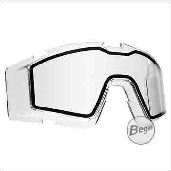 Double Lens Replacement Glass, RX - Correction Glasses Version, Extension for Begadi Protection Goggles CP1 - clear