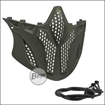 Faceshield with adjustable neck strap, for Begadi Protection Goggles CP1, regular / small - OD green