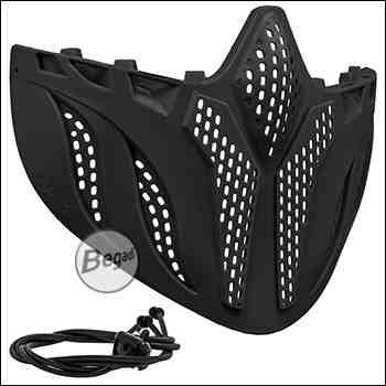 Faceshield with adjustable neck strap, for Begadi Protection Goggles CP1, extended / large - black