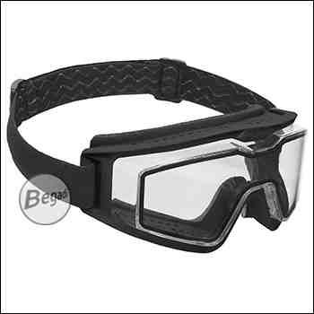 Begadi CP1 Goggles with Double Lens, Set with Helmet Mount, "RX Version" (for correction glasses) - black