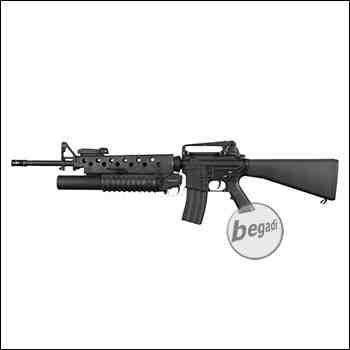 E&C M16 inkl. M203 UGL S-AEG  -Version 3 mit Mamba Motor, FSWS 2.0 & Speed Trigger, ambidex & Begadi CORE EFCS / Mosfet (frei ab 18 J.)
