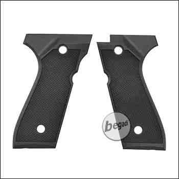 Begadi Rubber Grip Griffschalen für Cyma CM.126 AEP Serie -schwarz-