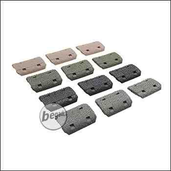 Begadi Keymod Rail Cover Set, Color Mix, 12 Stück [TAN / grau / olive / schwarz]