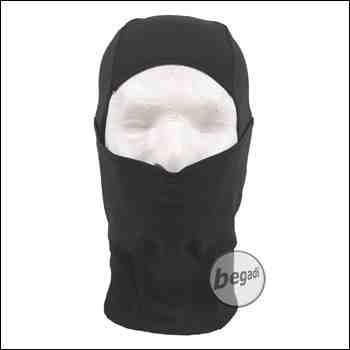 Balaclava, Schlitz, dünn, schwarz, 100 % Elasthan