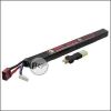 Begadi "AMAX" LiPo Akku 11,1V 1200mAh 20C AK Short Single Stick mit Dean & Adapter auf Mini TAM -rot-